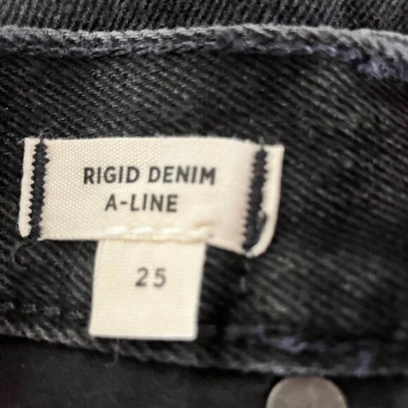 NWT Madewell Rigid Denim A-Line Mini Skirt in Lunar Wash, Sz 25 - Picture 5 of 5
